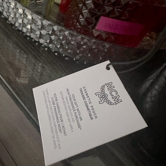 MCM Cosmetic Pouch Bag Black & Tan NWT - Picture 6 of 6